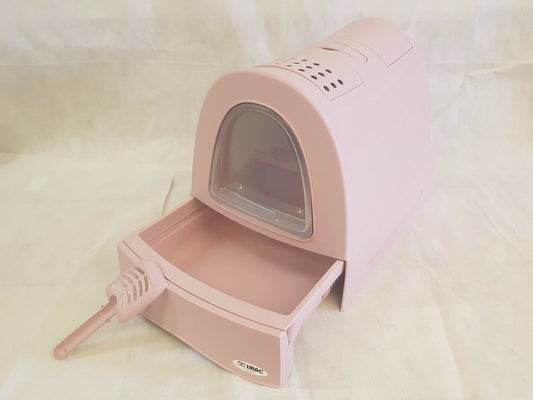 Katzentoilette Katzenklo Haubentoilette Schnelle Reinigung mit Schiebefach Rosa - Flex-Autoteile