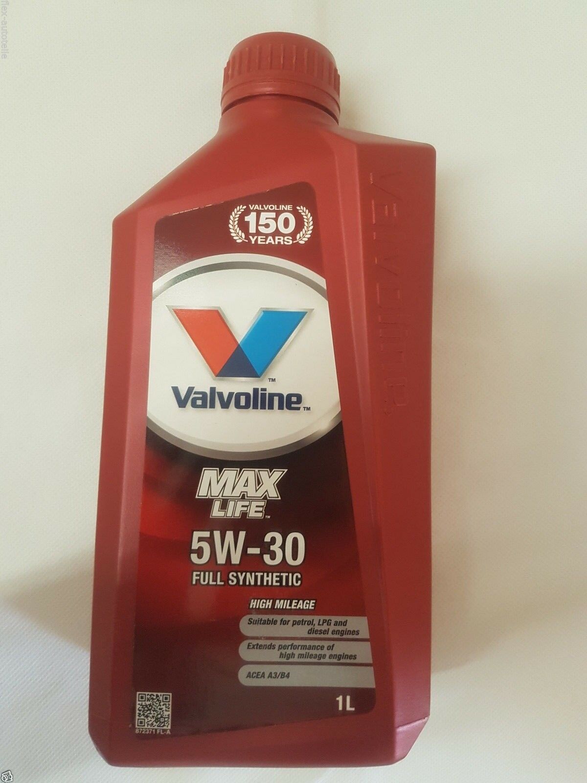 1L Valvoline Max Life 5W-30 M.-Öl vollsyntetisch für Fiat Mercedes VW Audi Seat - Flex-Autoteile