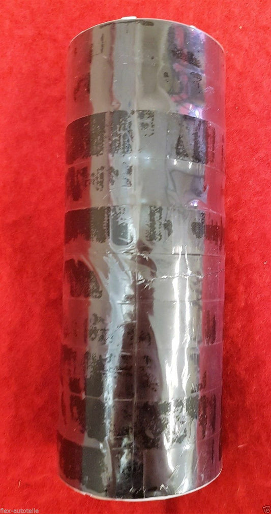 10x Rolle Klebeband Isolierband Elektro-Isolation Tape schwarz 19mm 20m - Flex-Autoteile