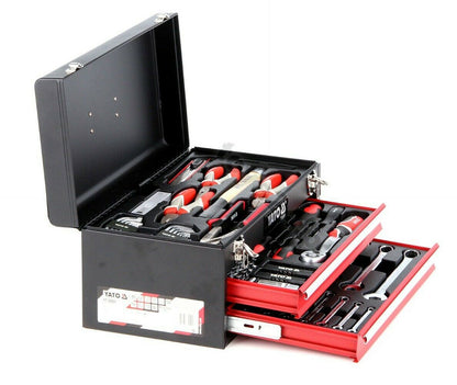 Yato Werkzeugkoffer Kiste Set 80tlg 1/2" Ratsche Schlüssel Zangen Hammer Imbus - Flex-Autoteile