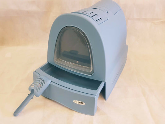 Katzentoilette Katzenklo Haubentoilette Schnelle Reinigung mit Schiebefach Blau - Flex-Autoteile