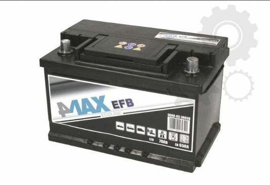 Autobatterie Starterbatterie PKW 12V 70Ah für Mazda Peugeot Ford Citroen Nissan - Flex-Autoteile
