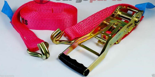 Cargoparts Spanngurt Zurrgurt Ratschengurt LKW PKW 5000daN 6 Meter / 5,5+0,5m - Flex-Autoteile