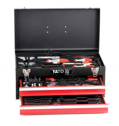 Yato Werkzeugkoffer Kiste Set 80tlg 1/2" Ratsche Schlüssel Zangen Hammer Imbus - Flex-Autoteile