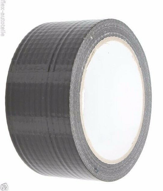 Vinyl-Gewebeband Klebeband Schwarz Packband Wasserfest Reparaturband 48mm x 25m - Flex-Autoteile