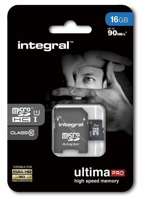 Integral Micro SDHC 16 GB Speicherkarte class 10 UHS-I ultima Pro inkl. Adapter - Flex-Autoteile