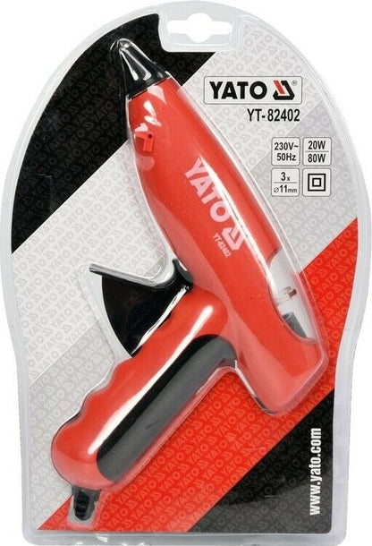 Yato YT-82402 Heissklebepistole 80W Klebepistole 3 Klebesticks 11mm Schmelzklebe - Flex-Autoteile