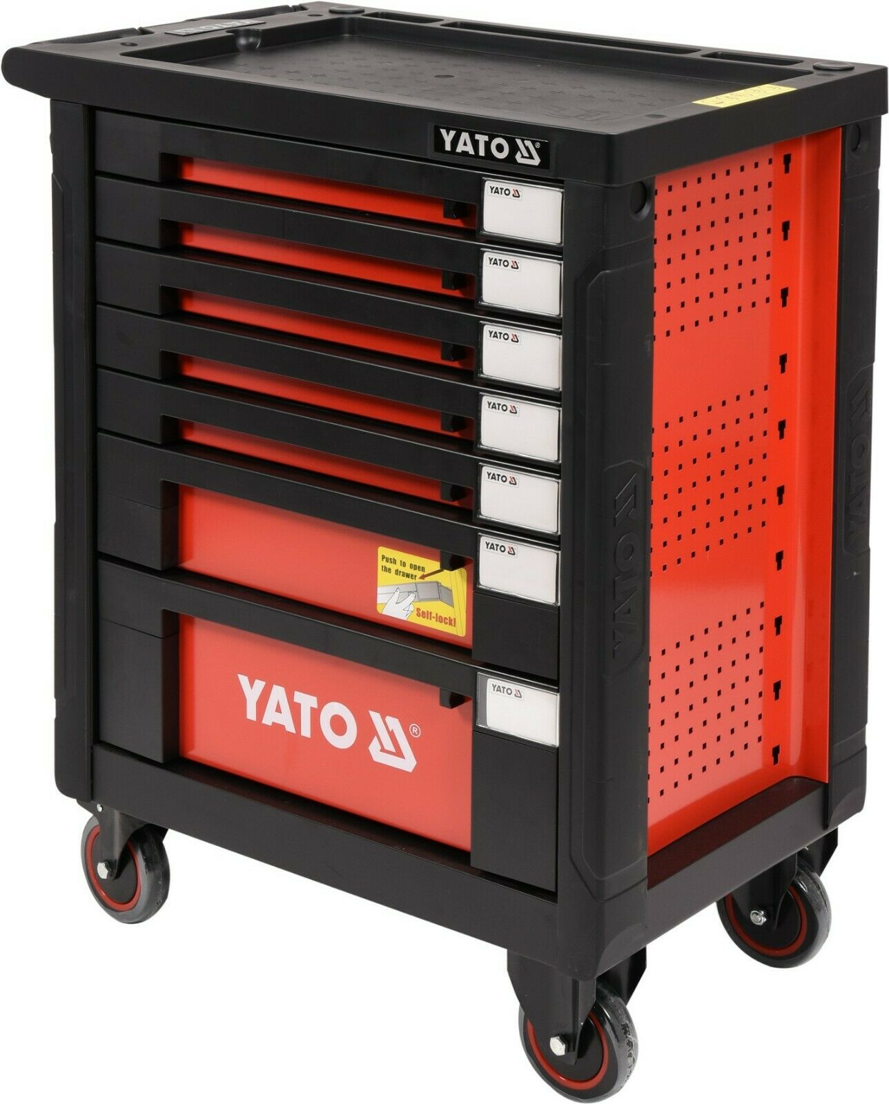 YATO Werkzeugwagen bestückt hochwertig 211tlg Werkstattwagen Werkzeugkasten - Flex-Autoteile