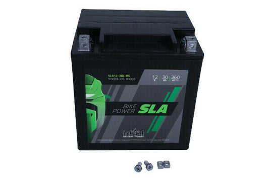 intAct Motoradbatterie 30Ah 360A 12V YTX30L-BS 12-30L-BS Y60-N24-A BMW DUCATI - Flex-Autoteile