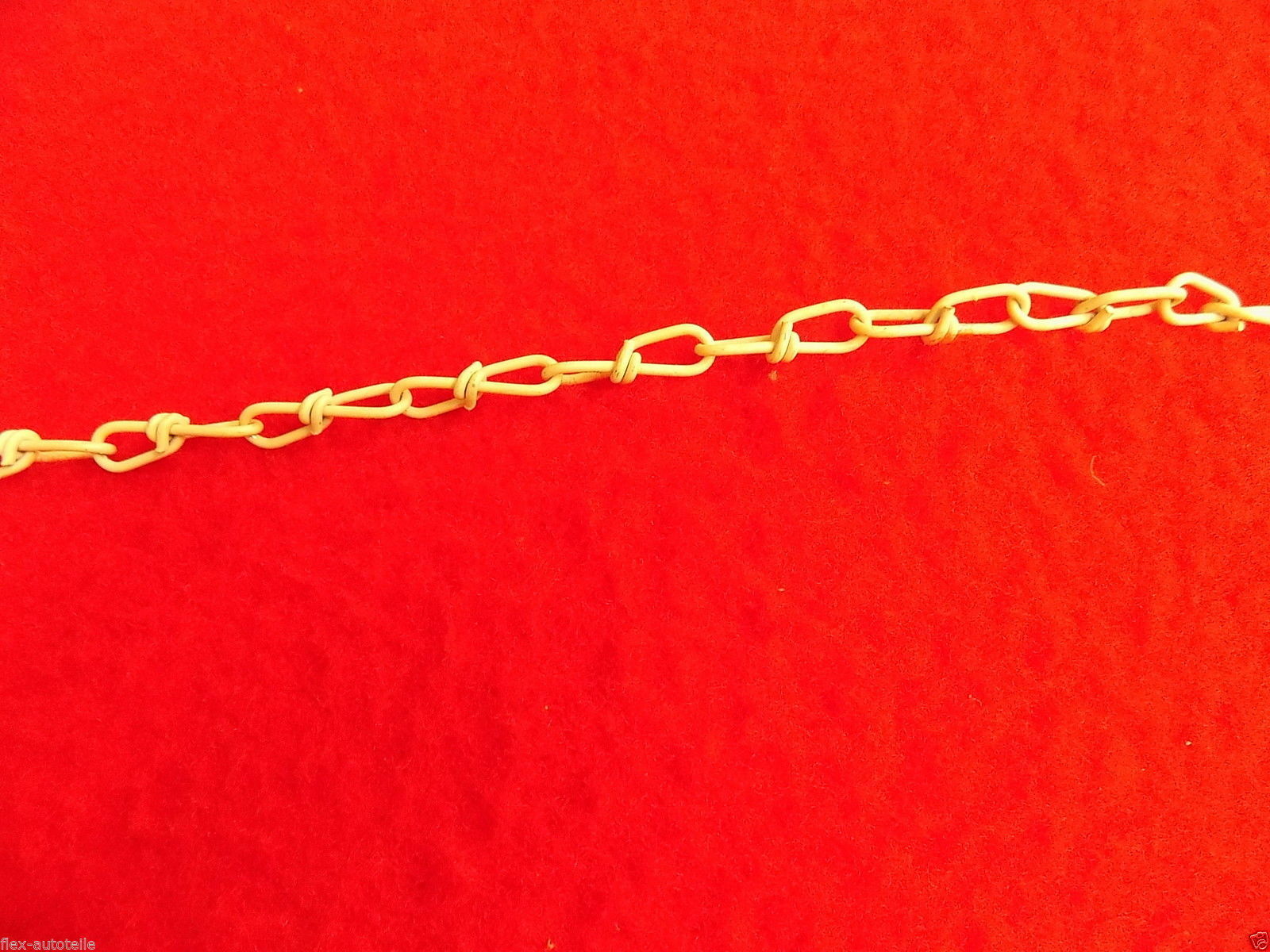 Knotenkette Absperrkette Zierkette 2,2mm weiß lackiert Lampenketten DIN5686 50kg - Flex-Autoteile