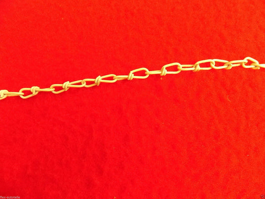 Knotenkette Absperrkette Zierkette 2,2mm weiß lackiert Lampenketten DIN5686 50kg - Flex-Autoteile