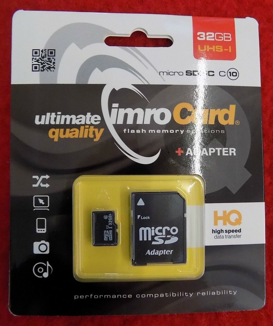 imroCard Speicherkarte HQ 32GB UHS-I mirco SDHC mit Adapter class 10 ADP - Flex-Autoteile