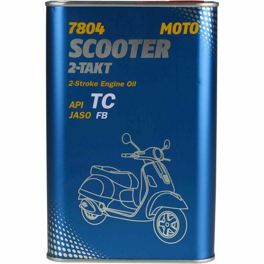 Mannol 7804 Motoröl Motorradöl Scooter 2-Takt API TC JASO für Honda Suzuki 1l - Flex-Autoteile
