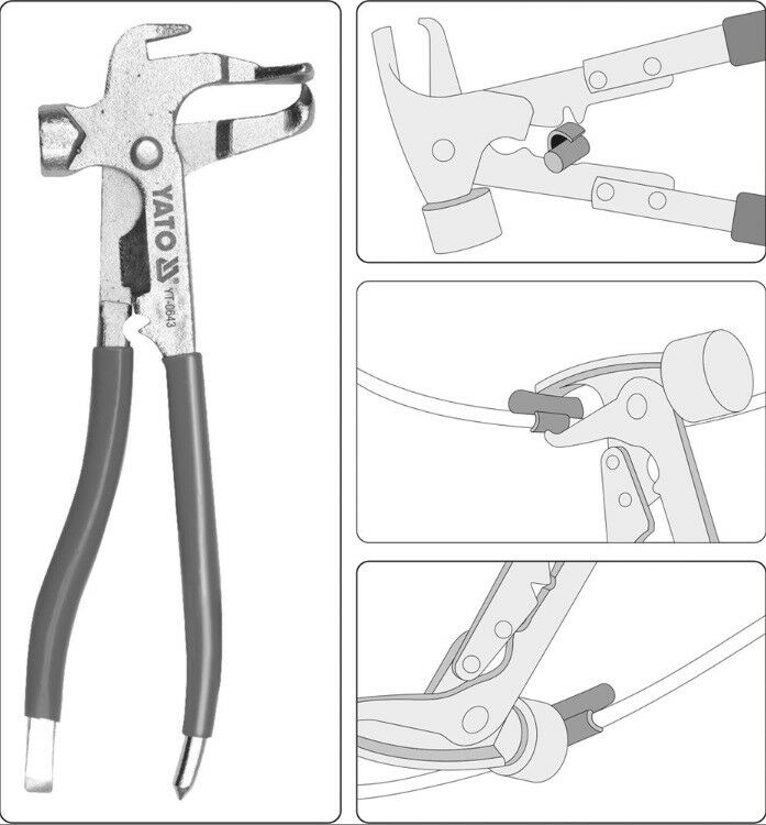 YATO Profi Auswuchtzange Auswuchtgewichtzange Schlaggewicht Wuchtzange Spezial - Flex-Autoteile