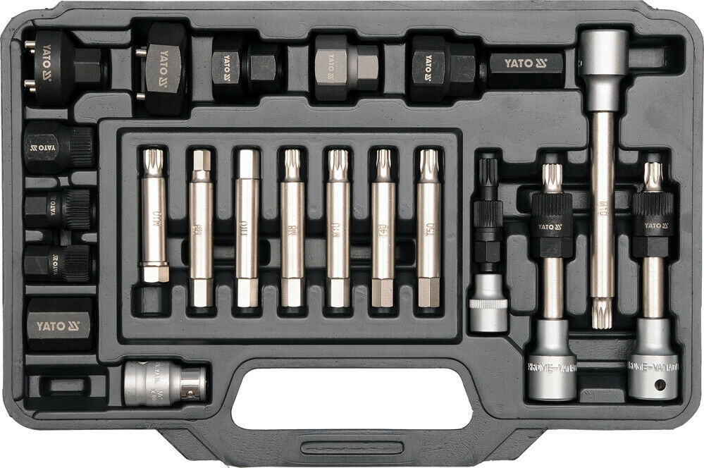 Yato YT-04211 Lichtmaschinen Werkzeug Set Generator Freilauf Schlüsselsatz  22tlg - Flex-Autoteile