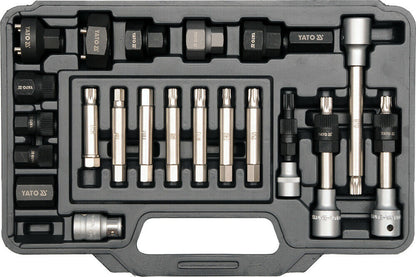 Yato YT-04211 alternator tool set generator freewheeling key set 22 pc.