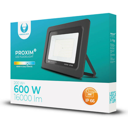 Proxim Flutlichtstrahler IP66 200W~600W LED Fluter 6000K SMD Außen Beleuchtung