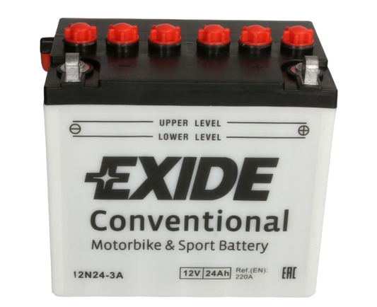 Exide 12N24-3A motorcycle battery 220a 24Ah for lawn tractor/mower quad for harley