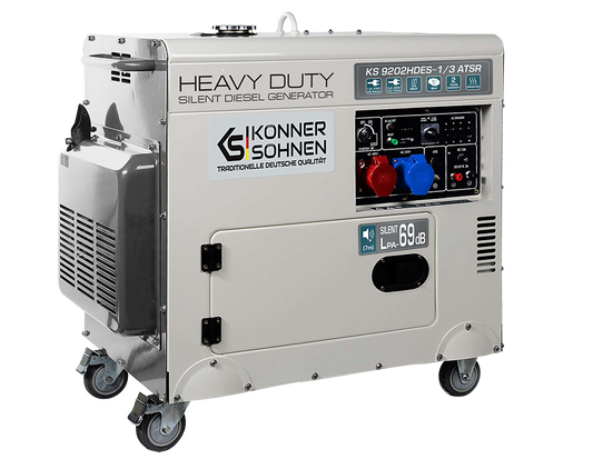 K&S Notstromaggregat 230V 400V Diesel Stromgenerator Notstromerzeuger 7.5kW ATS - Flex-Autoteile