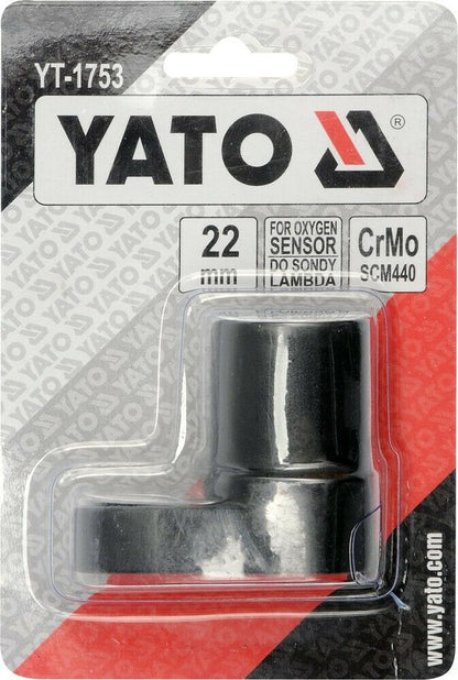 Yato YT-1753 Lambdasonden Nuss Schlüssel für Lambdasonde Einsatz geschlitzt 22mm