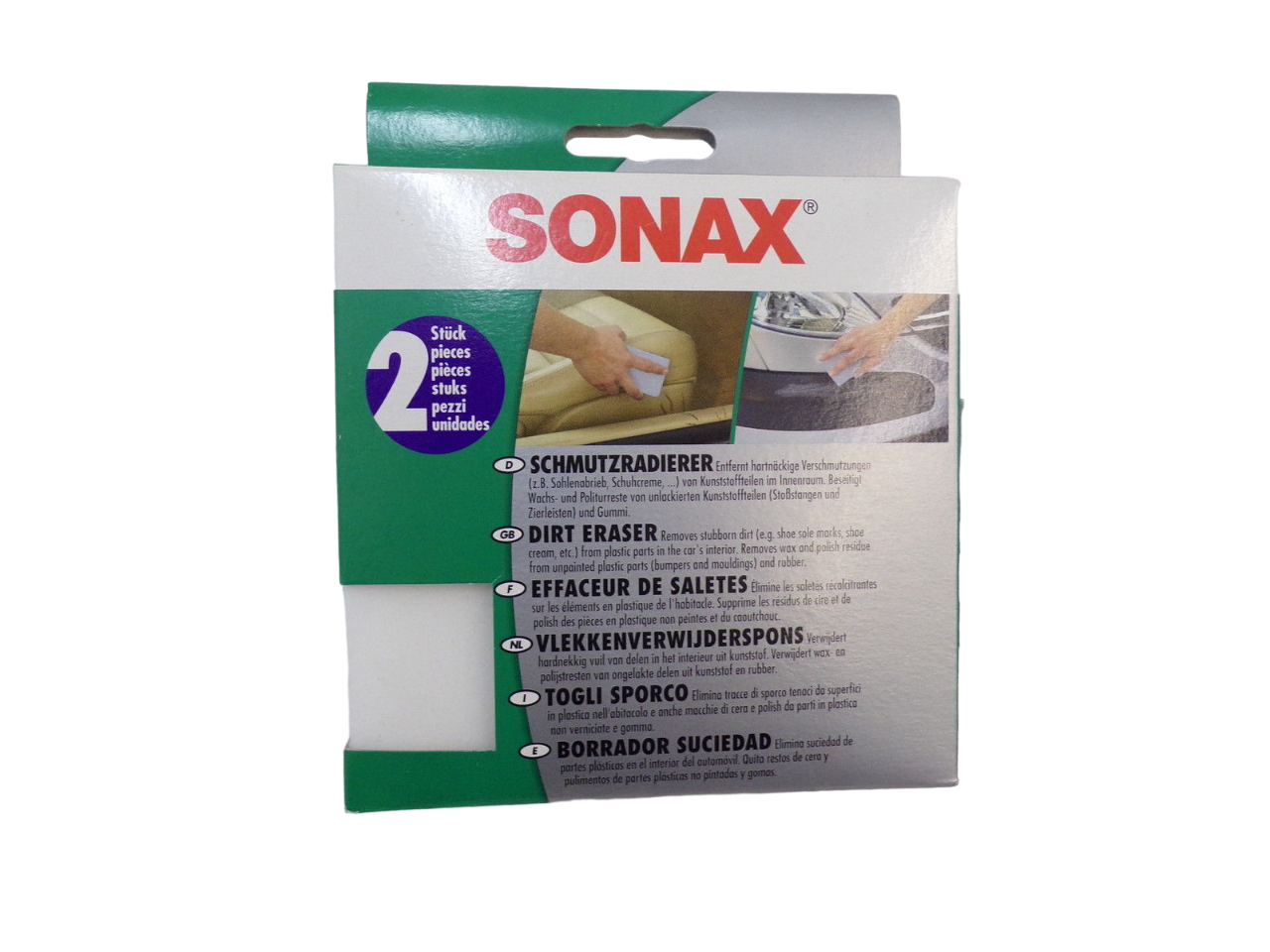 SONAX SchmutzRadierer Spezialschwamm gegen hartnäckige Verschmutzungen