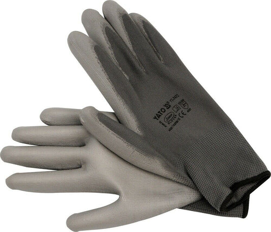 10 pairs of Yato YT-7472 work gloves XL gray assembly gloves nylon size 10