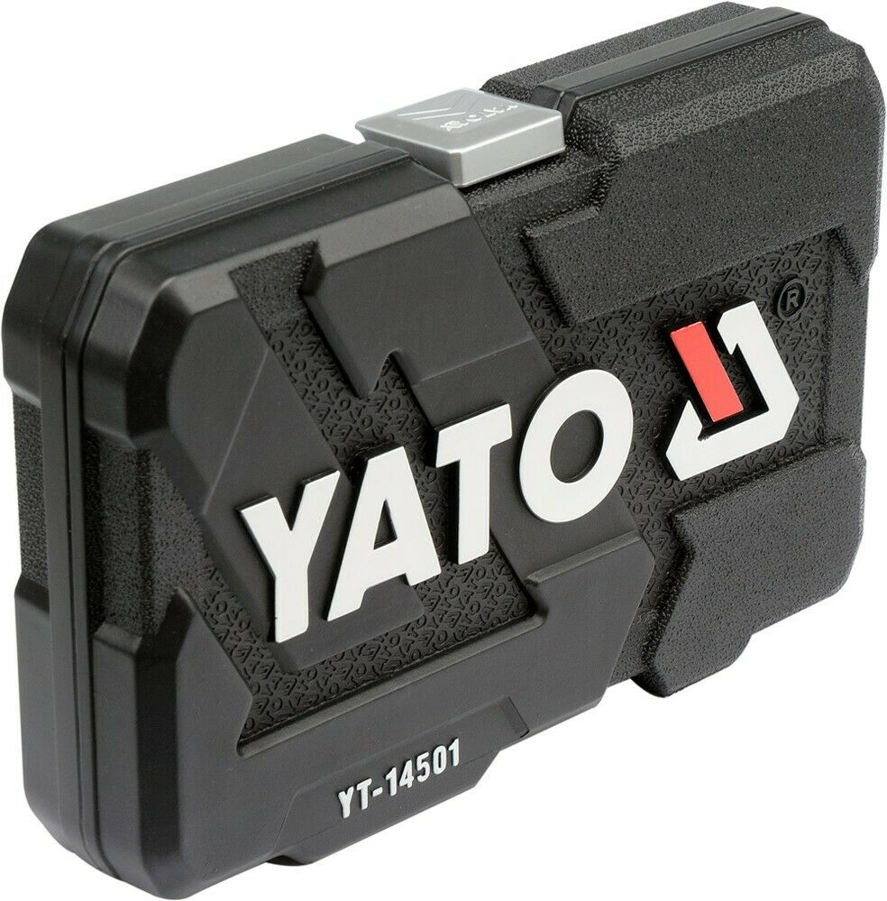 Yato YT-14501 Steckschlüssel Satz 56 tlg. Knarrenkasten 1/4 Zoll Bits Nusskasten