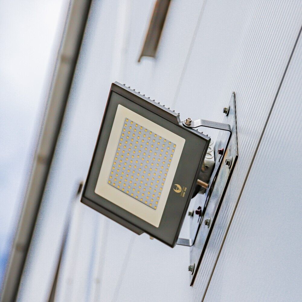LED Außenbeleuchtung Bau Strahler Haus Hof Garten Fluter 50W~220W 6000K 5500lm
