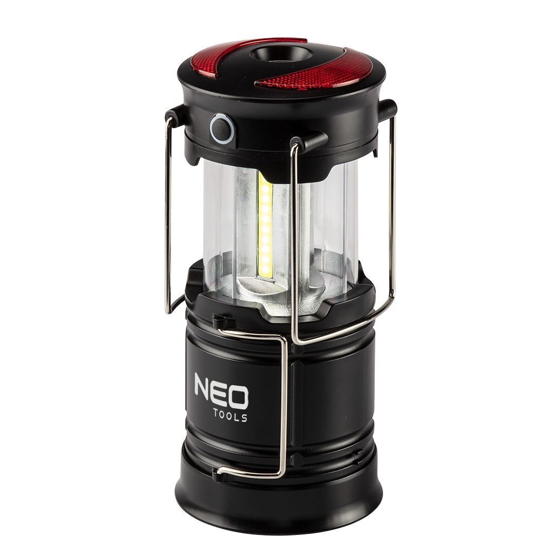 NEO TOOLS LED Zeltlampe Outdoor Laterne Lampe Taschenlampe Magnet 3 W