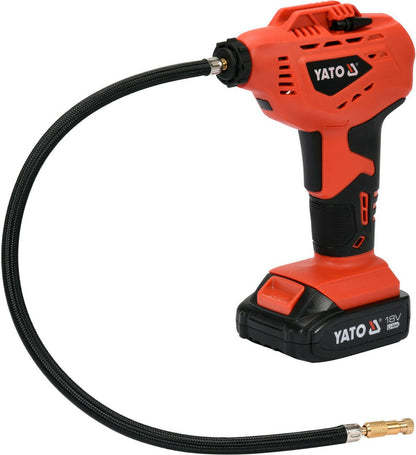 YATO  YT-82894 Akku Handkompressor Luftpumpe Reifen 18V 200mAh Kompressor