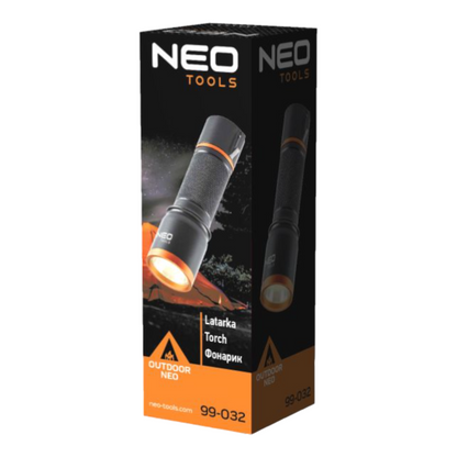 NEO TOOLS Alu Batterien Taschenlampe 3xAA 200Lm COB-LED IP20 Camping Werkstatt