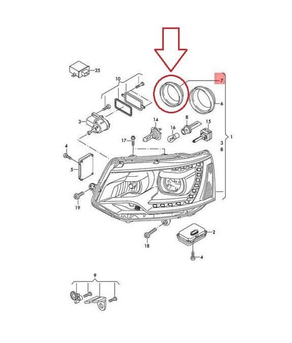 Scheinwerfer Deckel Fernlicht H7 Kappe Abdeckung für SKODA Octavia 5E 7E5941607A