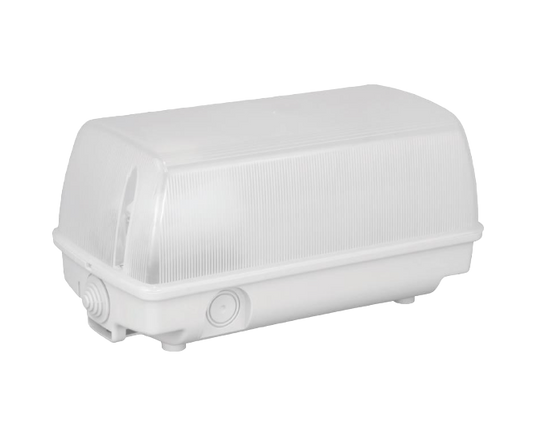 LED Feuchtraumlampe 22cm Wannenleuchte Gehäuse Weiß Milchglas IP44 max. 60W E27