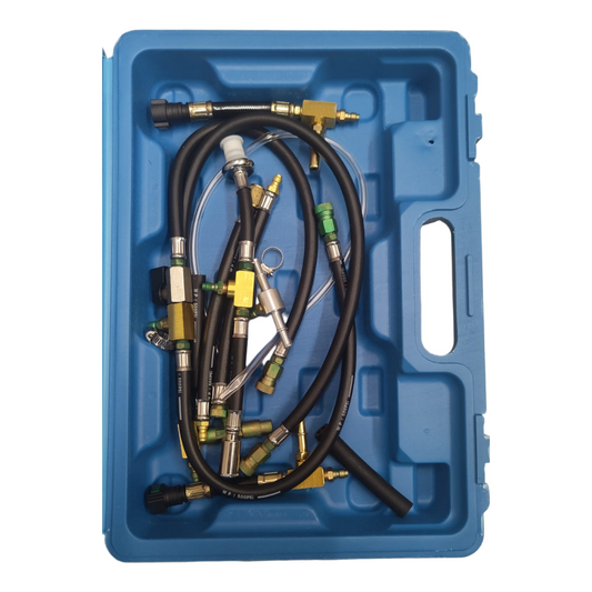 Prüfset Kraftstoff Benzin Diesel Druck Prüfgerät Kraftstoffsystemdruck 0-10Bar