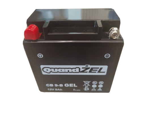 Quand GEL CB9-B Motorradbatterie Batterie 110A 9Ah für Honda KTM Piaggio/Vespa - Flex-Autoteile