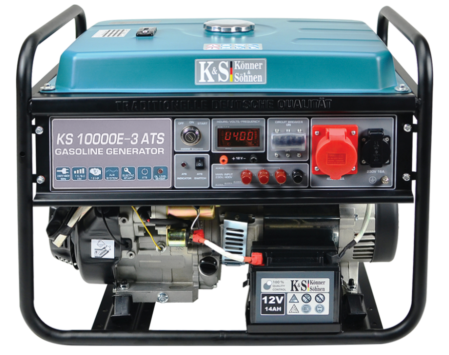Notstromaggregat KS10000E3 ATS Stromerzeuger Generator Benzin 8KW 230V 400V 16A