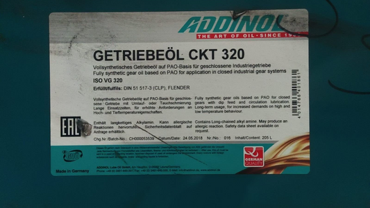 Addinol CLP ISO-VG 320 Hydrauliköl Getriebeöl CKT 205 Liter Faß DIN 51 517-3