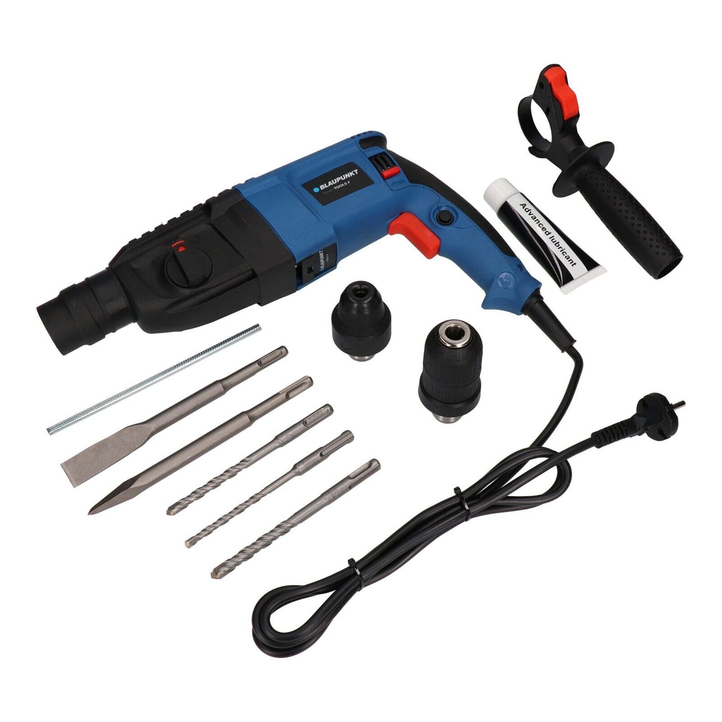 Blaupunkt Bohrhammer Set RH3010 1200W SDS-Plus QCC-Adapter Schlagbohrmaschine