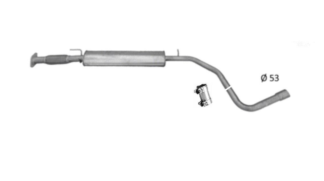 Exhaust middle main/middle silencer middle pot flexible pipe Fiat Stilo (192) 1.8