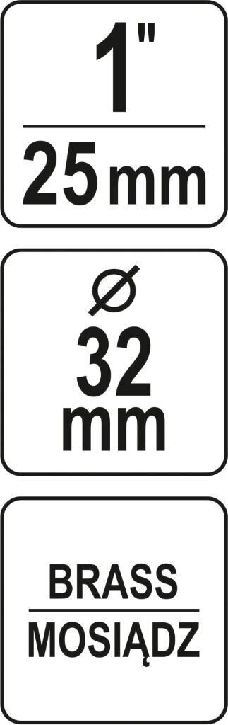 1 " Schlauchstück, Schlauchanschluss mit 1"Außengewinde,  1 Zoll x 25 mm Yato,