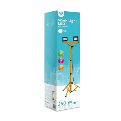 2x 30W LED Außen-Bau-Strahler-Lampe Stativ IP66 Baustellen-Fluter 4800lm 4500K