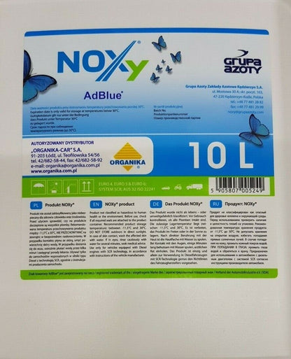 ADBLUE high purity urea solution 10 kg canister diesel exhaust additive truck bus
