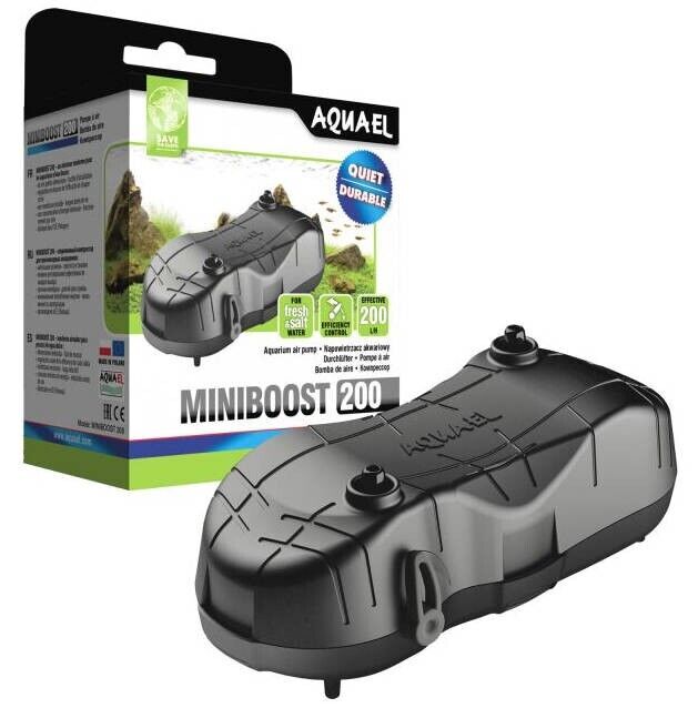 Aquael Miniboost 200 Aquarium Durchlüfter Luftpumpe Membranpumpe Sauerstoff