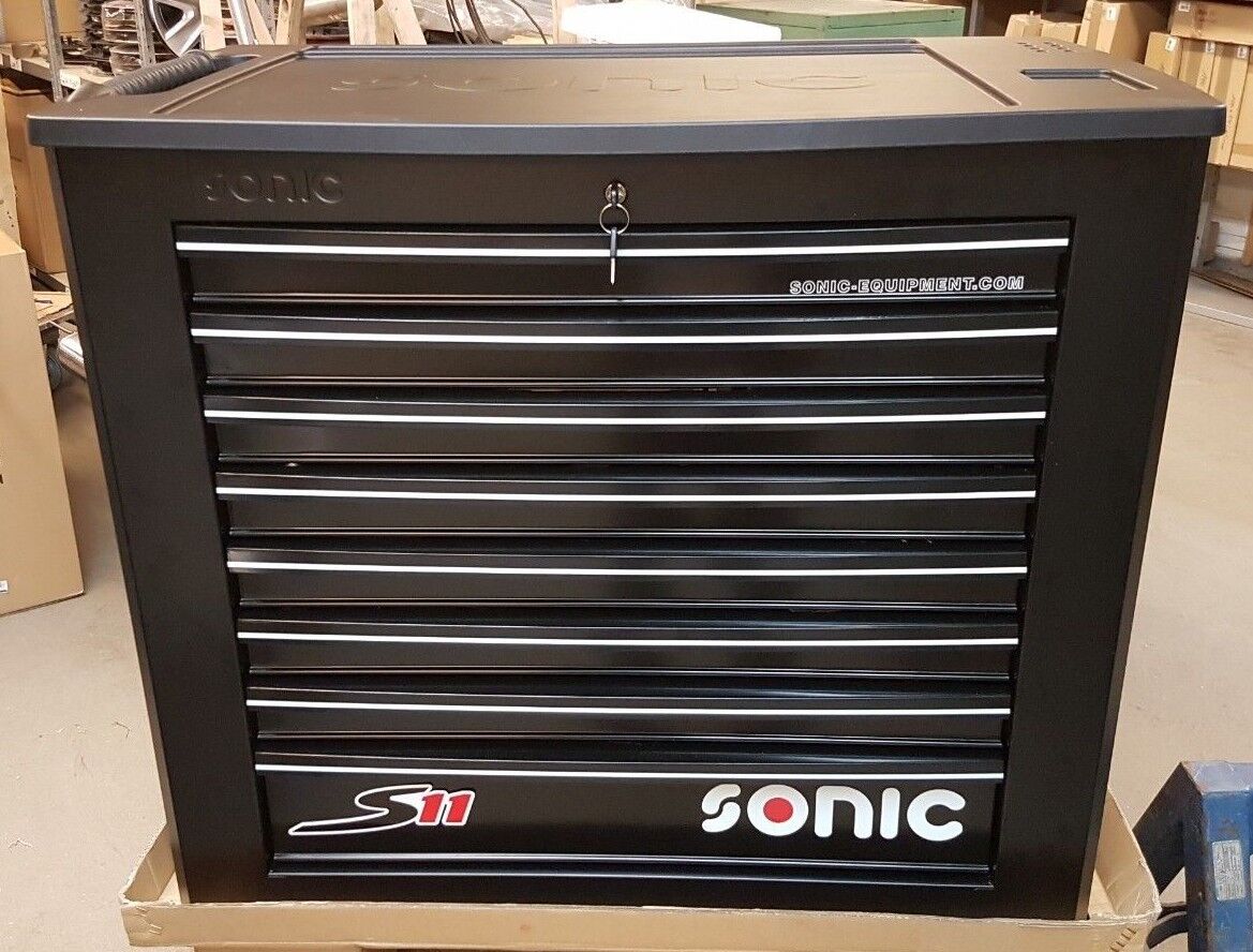 Sonic 764411 Werkstattwagen S11 komplett gefüllt 644tlg Rollbarer Werkzeugkasten