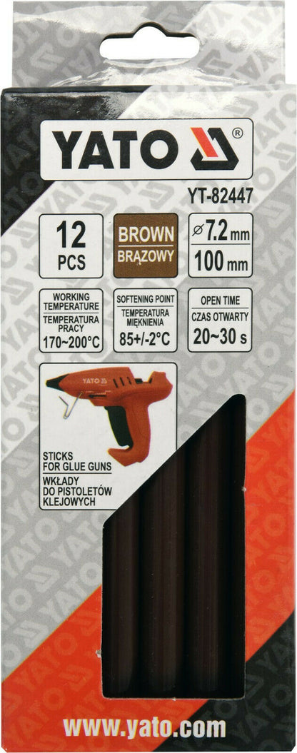 Yato YT-82447 Heißklebesticks 7,2 x 100 mm braun Heißklebepistole Heißkleber