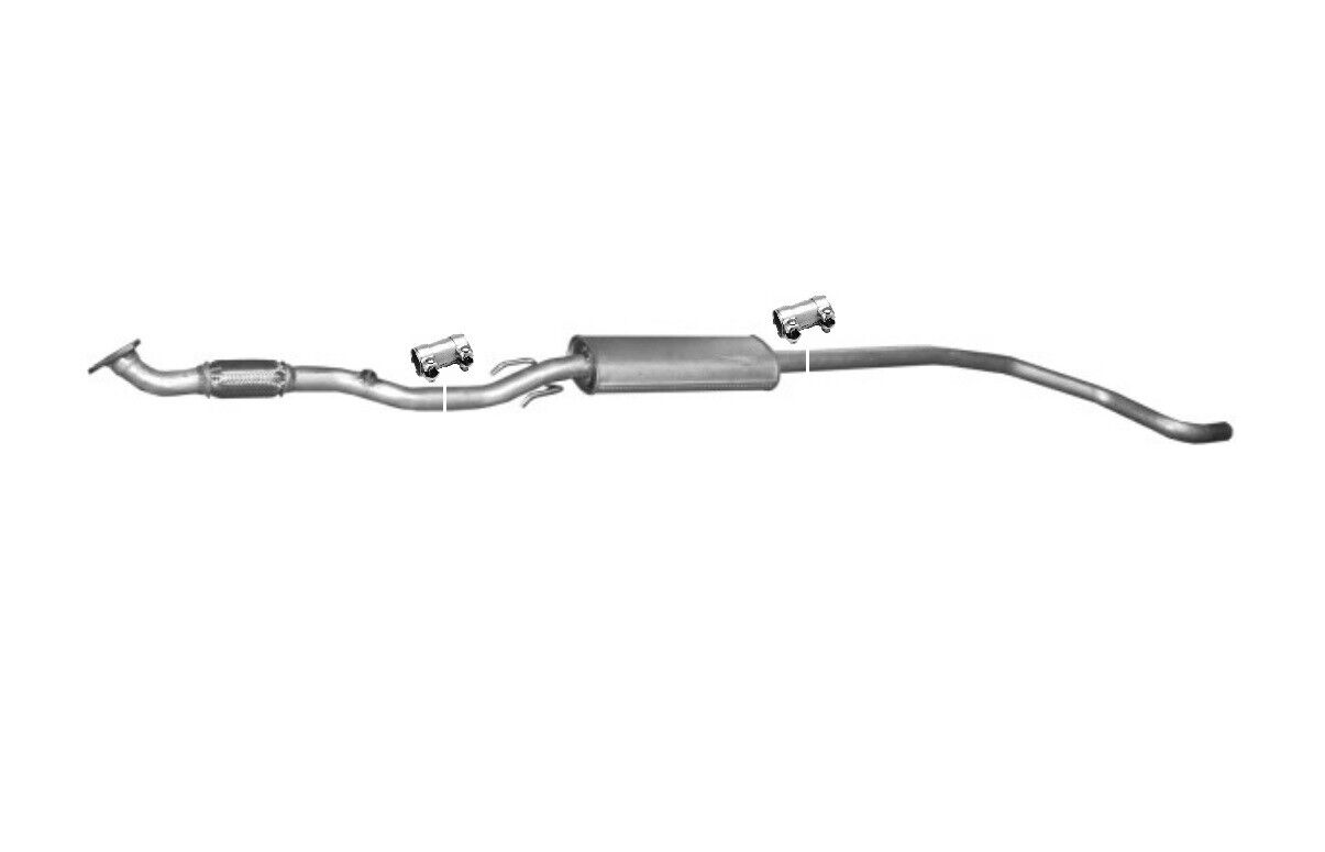 Hosen tube flex pipe exhaust medium silencer mid -silencer mid -pipe for Opel Corsa D 1.4