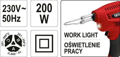Yato Lötpistole 200W Lötset Lötgerät  Lötkolben Systemkoffer YT-82451