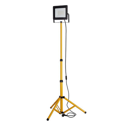 100W LED Außen-Bau-Strahler-Lampe Stativ IP66 Baustellen-Fluter 8000lm 4500K