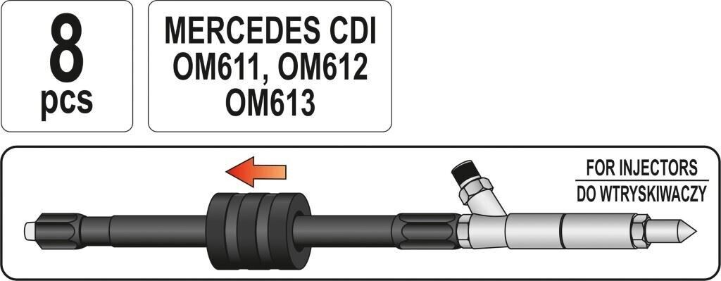Abzieher Einspritzventil Injektoren Mercedes CDI Injektionswischer YATO YT-0617