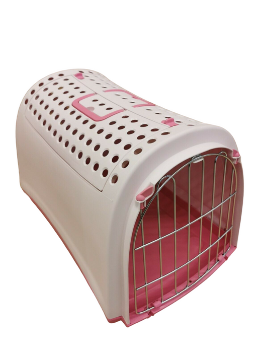 Transportbox Linus Cabrio Hunde Katzen Haustier bis 7 Kg Tierbox Reisebox Pink